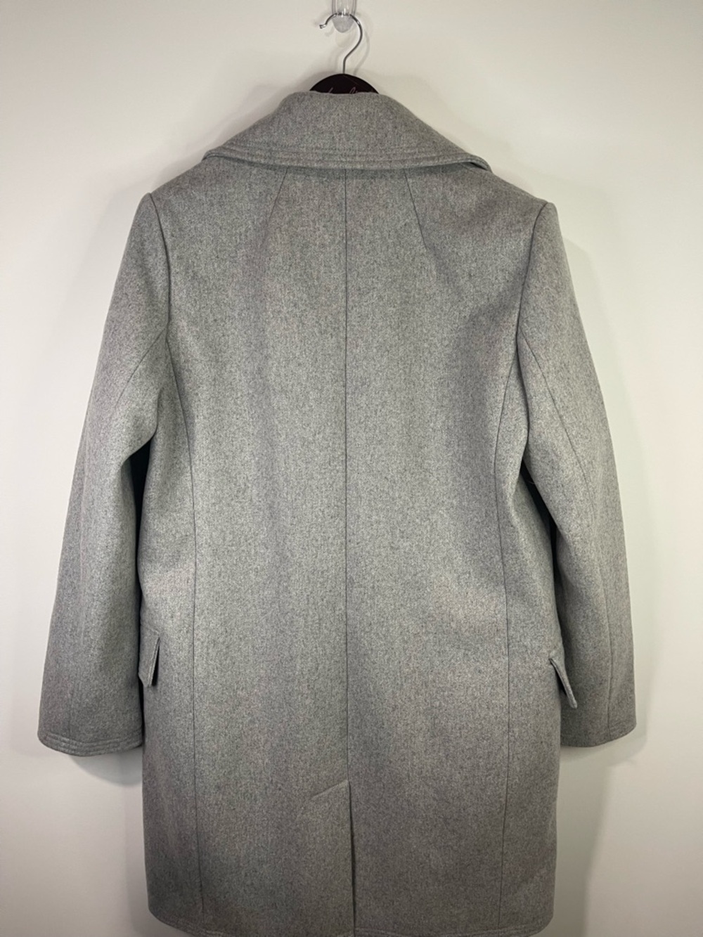 Banana Republic Light Gray Double-Breasted Pea Coat - Picture 10 of 12
